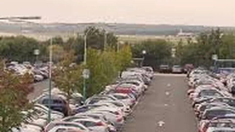 Large long-stay airport parking area