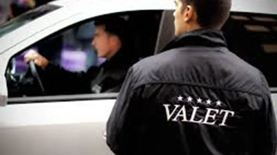Valet airport parking service near an airport terminal